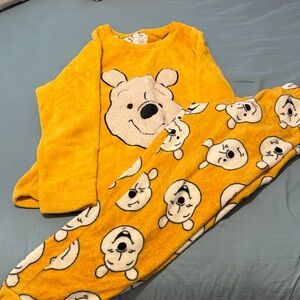 Disney Yellow Bear Print Pajama Set